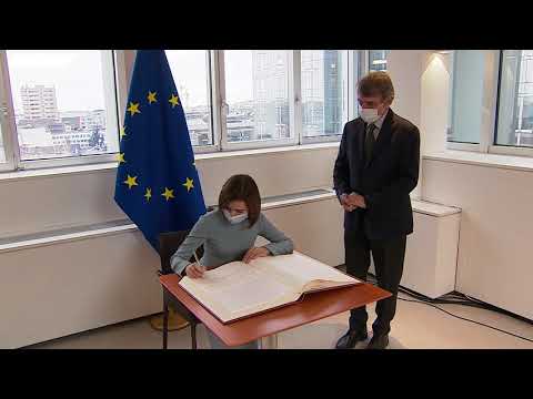 Președintele Republicii Moldova, Maia Sandu, a avut o întrevedere cu Președintele Parlamentului European, David Sassoli