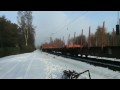 DB Schenker Rail Mixed Freight Train at Kaldenkirchen,Germany 23-12-09