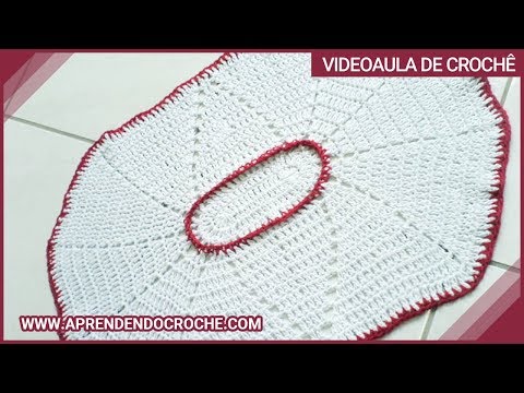 Tapete de Croche Oval com Barbante - 2º Parte