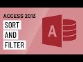 How To Filter Report Access 2013