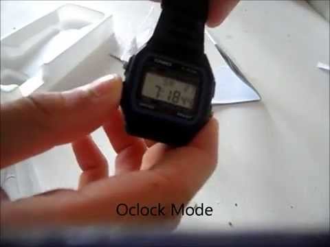how to set time on casio f-91w