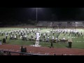 Granite Bay High School Emerald Brigade Marching Band and Color Guard performs their field show titled 