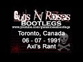 Guns N' Roses 06 - 07 - 1991 Toronto Canada, Axl's Rant [21/28]