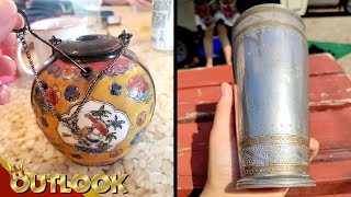 What Is This Mysterious Chinese Pot With A Small Hole On Top And This Tall And Heavy Brass Cup?