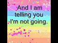 And i am telling you lyrics