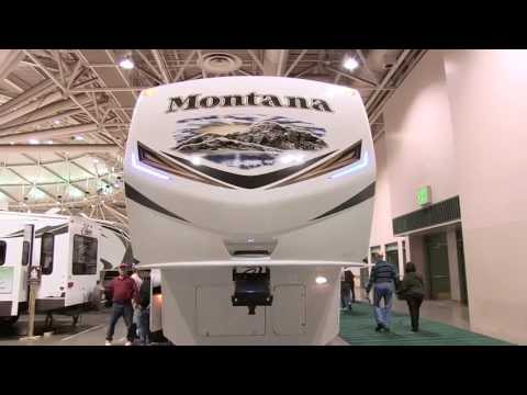 Keystone RV thumbnail for Video: Montana's 3900FB is garnering lots of attention. With a huge front bath including his and her vanity sinks, this floorplan appeals to those looking for a full time or extended stay coach.