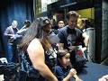 Enrique signs an autograph for a young fan Enrique signs an autograph for a young fan