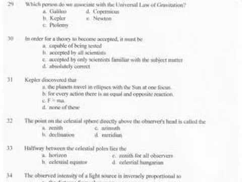 Astronomy Test #1: Early Astronomy