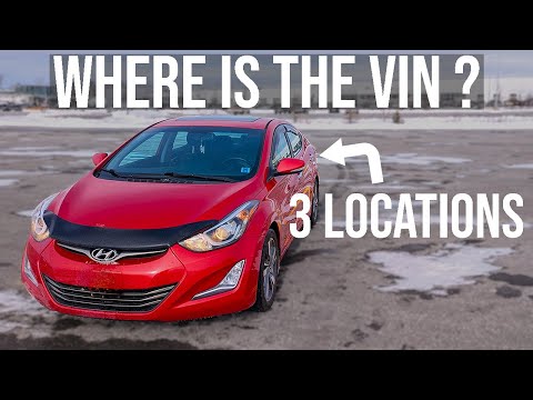 VIN Number Locations - Hyundai Elantra (2011-2016)