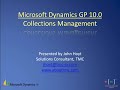 Collections Management Query with Microsoft Dynamics GP