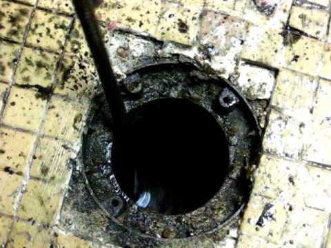 how to unclog floor drain in garage