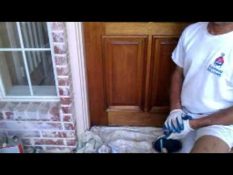 how to stain a door