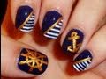 Nautical Themed Nail Art