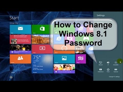 how to change password on windows 8