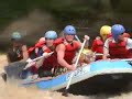white water rafting at padas river...