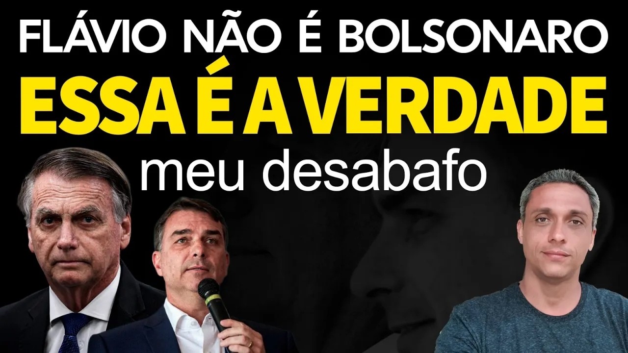 FLÁVIO NÃO É BOLSONARO!! Um desabafo que estava entalado