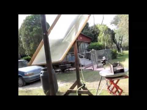 Fresnel Lens Focal Length Change with Water, Concentrated Solar Power