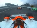 inside helio's car, close call while passing after the restart