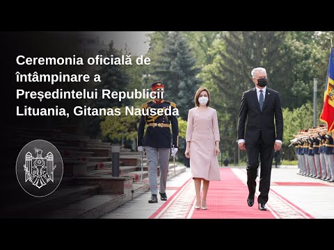 Președintele Republicii Moldova, Maia Sandu, l-a întâmpinat la Chișinău pe Președintele Republicii Lituania, Gitanas Nauseda