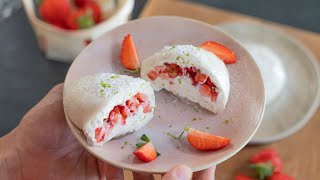 La recette buzz : Mochis express fraise en 15 min (sans farine de riz)