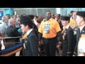 Lufthansa Airbus lands in Miami