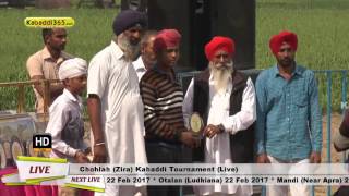 Chohlah (Zira) Kabaddi Tournament 17 Feb 2017