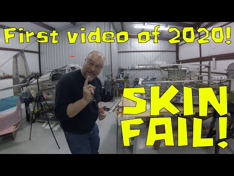 RV-10 Fuselage - 023 - First video of 2020! Showing skin bend fail!