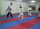 Entrenando lucha en rayo de sol