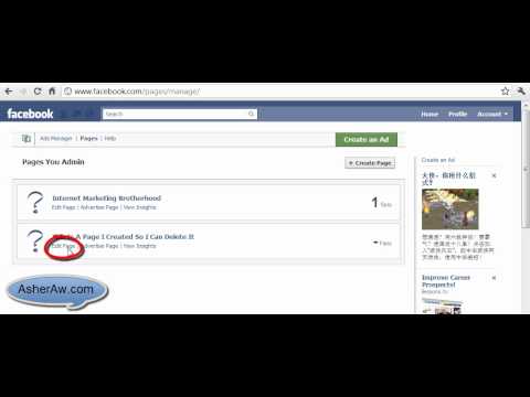 how to delete a page on facebook