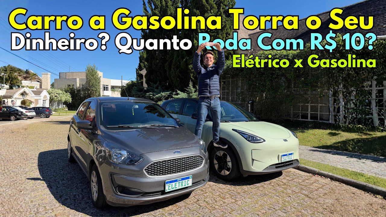 Carro a Combustão X Elétrico: quando cada um roda com R$ 10,00?