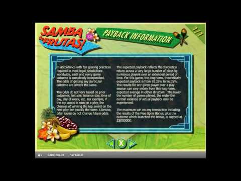 Как играть в игровой автомат Samba De Frutas. Обучающее видео.