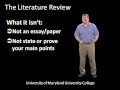 Writing the Literature Review: Step-by-Step Tutorial for Graduate Students