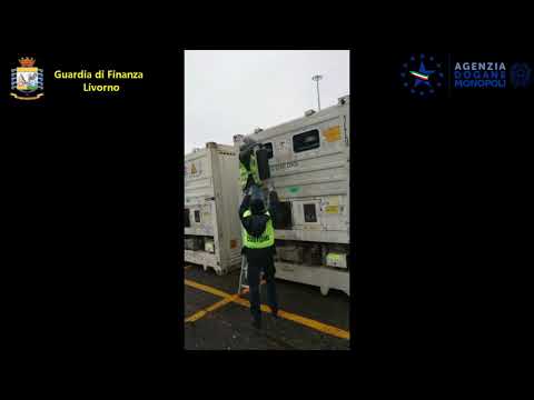 Guardia di Finanza - Cocaina dalla Colombia intercettata al porto di Livorno