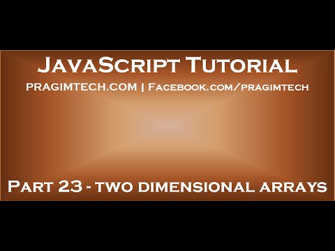 how to define two dimensional array in jquery