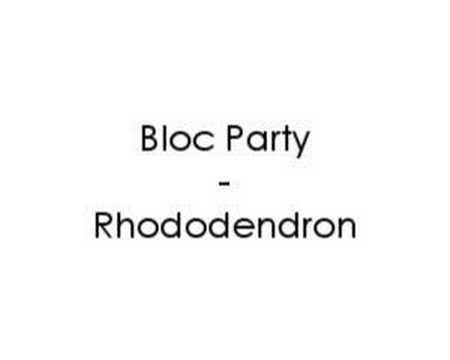 Bloc Party - Rhododendron