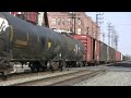 March 18, 2009: Five-engine 19G gets whiplash while crossing 11 crossings in downtown Lebanon on the NS Harrisburg Line. I bet the crew was holding on! Power: (Slots 3-5 are 92 Day JBS) NS D8-40C 8300 with one whailing Leslie RS-3L NS D9-40CW 9383 NS SD40-2 3429 