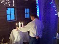 Myrland and Jan get married and light a unity candle