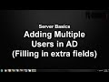 Server Basics (10) | Adding more fields while creating multiple users at once in AD using Powershell