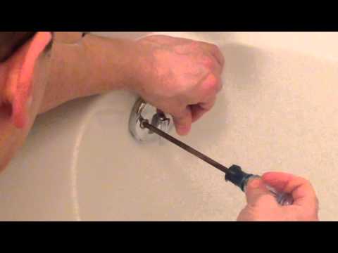 how to replace a plunger-type tub drain