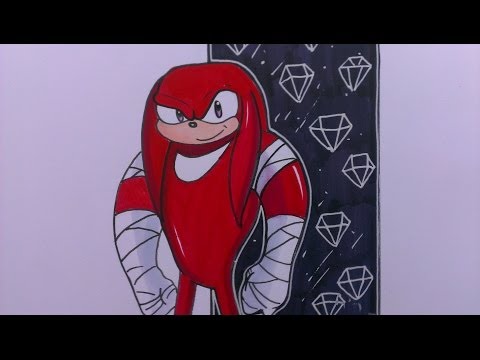 how to draw knuckles from sonic boom