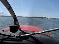 float plane landing on grace lake the pas manitoba canada