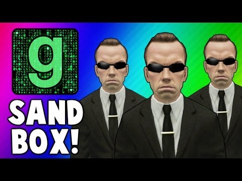Gmod Matrix - Slow Motion Mod, Hungry Hippos, Dodgeball (Garry's Mod Sandbox Funny Moments)