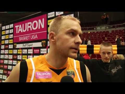 Trefl Sopot - Asseco Prokom Gdynia (14.04.2012) www.pomorska.tv Łukasz Koszarek Adam Hrycaniuk