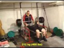 Bench Press: 192 kg, 212 kg, train, nov. 08