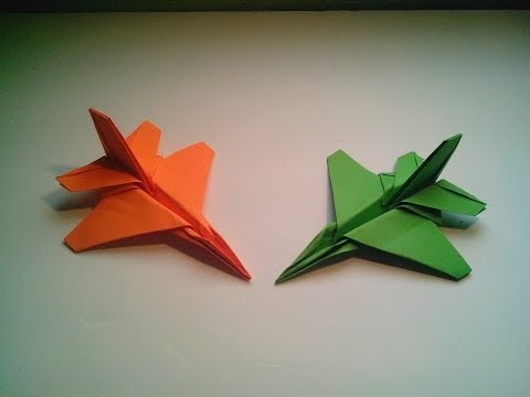 Como hacer un avión de papel F-16 Jet Fighter