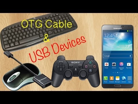 Connecting USB OTG Cable with Samsung Galaxy Note 3 & Connecting USB Devices