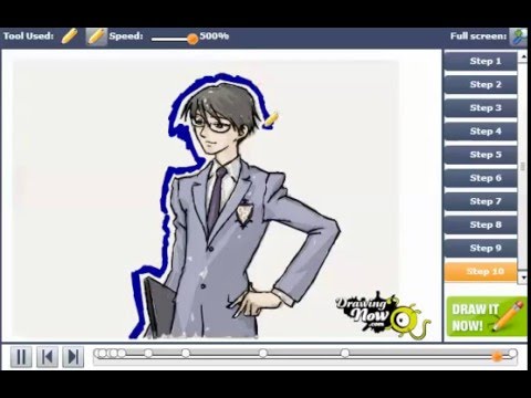how to draw kyoya ootori