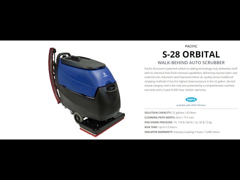 Pacific S 28 Orbital Scrubber Training Video