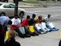 Nice bucket-drummming peformance by a group Chicago teenagers. Please give them money if you drop by there