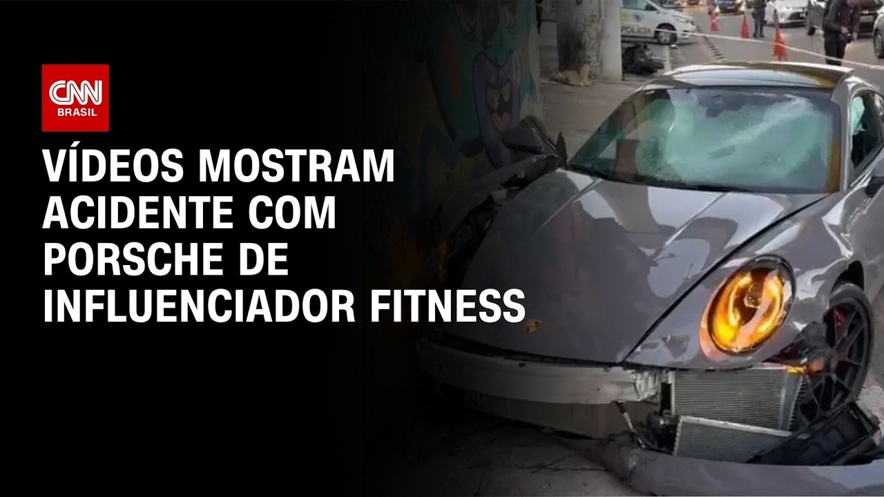 Vídeos mostram acidente com Porsche de Fábio Giga em São Paulo | AGORA CNN